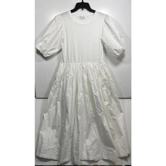 Dresses & Skirts - Sofie The Label Dress White Puff Sleeve Maxi Size Small Midi NWOT